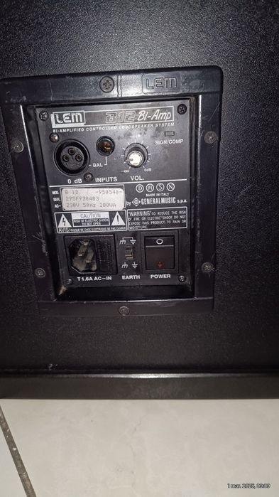2 boxe  Lem B12 (Generalmusic)active, made Italy.