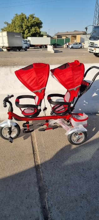 Коляска Велосипед 2в1 для двойни Прогулочный