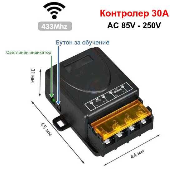 Безжичен ключ за осветление с RF433 модул с/без нула, WiFi управление