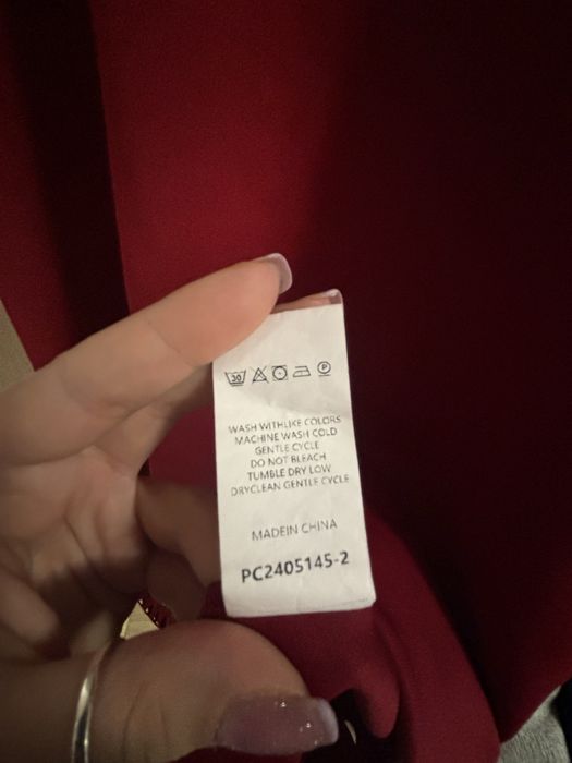 Рокля червена, асиметрична XL