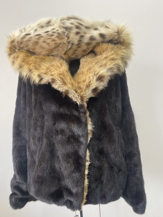 Шуба норковая натуральная рысь