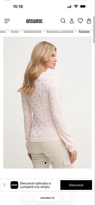 Пуловер Guess на камъчета