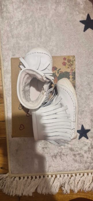 Бебешки боти номер 19 естествена кожа Понки