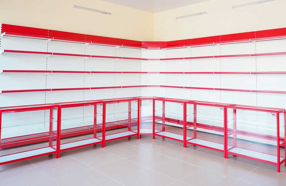 Торговое оборудование для магазина, стеллаж, прилавок витрина alto