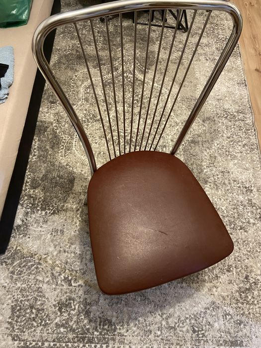 Scaun bucatarie inox / piele