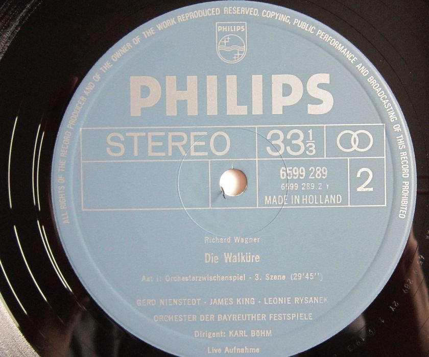 rar vinil Wagner Die Walkure Walkiria  4LP dir.Karl Bohm Bayreuth 1973