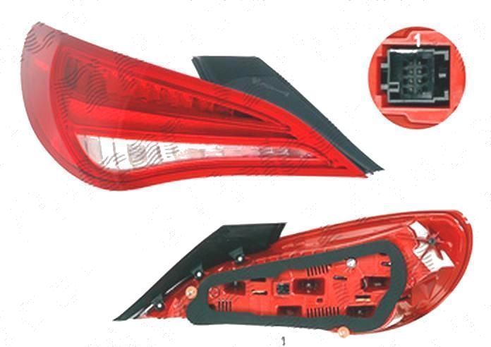 Stop spate lampa Mercedes Clasa Cla (C117), 04.2013-, spate, Stanga, LED, AL (Automotive Lighting)