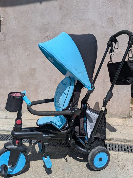 Triciclete pentru copii smart trike rosu/albastru +inca un rand huse