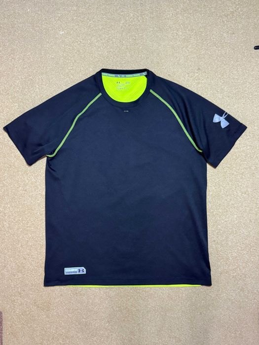 Under Armour Black and Yellow tricou sala Combine Training L Loose fit