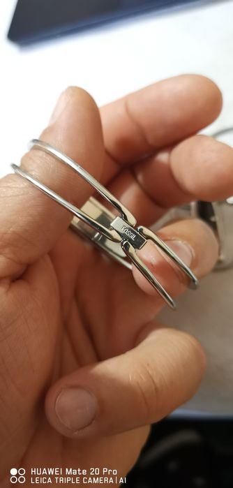 Fossil Дамско колие и гривна с опушен кварц.