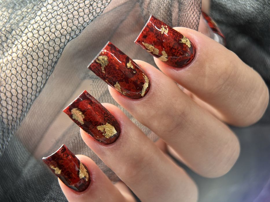 Наращивание ногтей, Укрепление гелем, маникюр