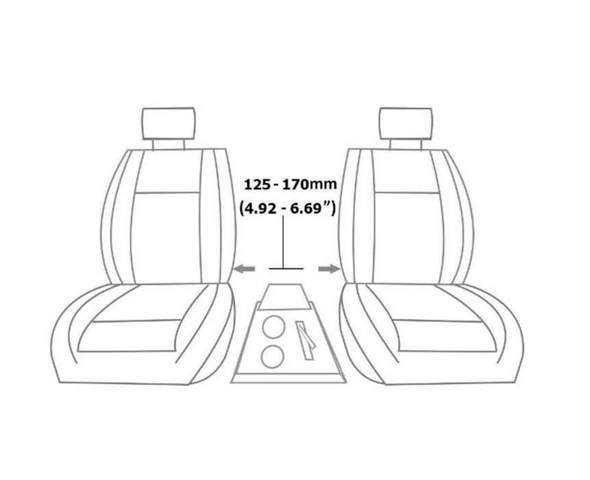 Универсален сгъваем/плъзгащ се подлакътник - Черен с еко кожа.