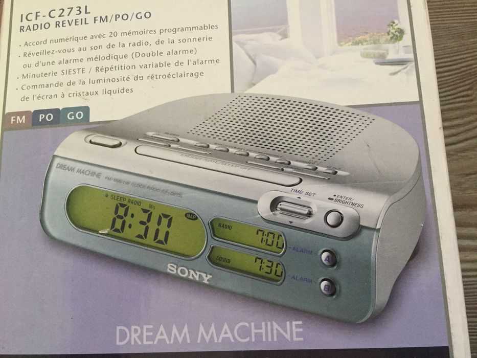 Радиочасовник Sony ICF-C273L, , работещ, с оригинална кутия.