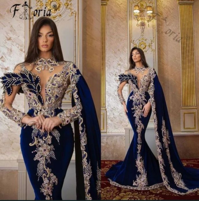 Дизайнерска червена рокля на "FLORIA: