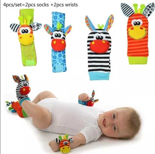 Промо 10 лв  Монтесори карти за развитие чорапки контрастни