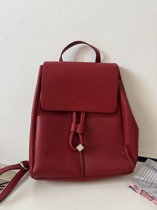 Rucsac rosu burgund Zara