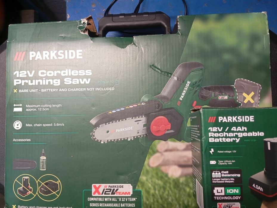 Mini fierăstrău cu lanț cu acumulator 4A