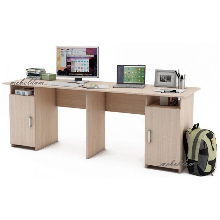 Бюро 208см. за двама с 2 плавни врати(код-1128)