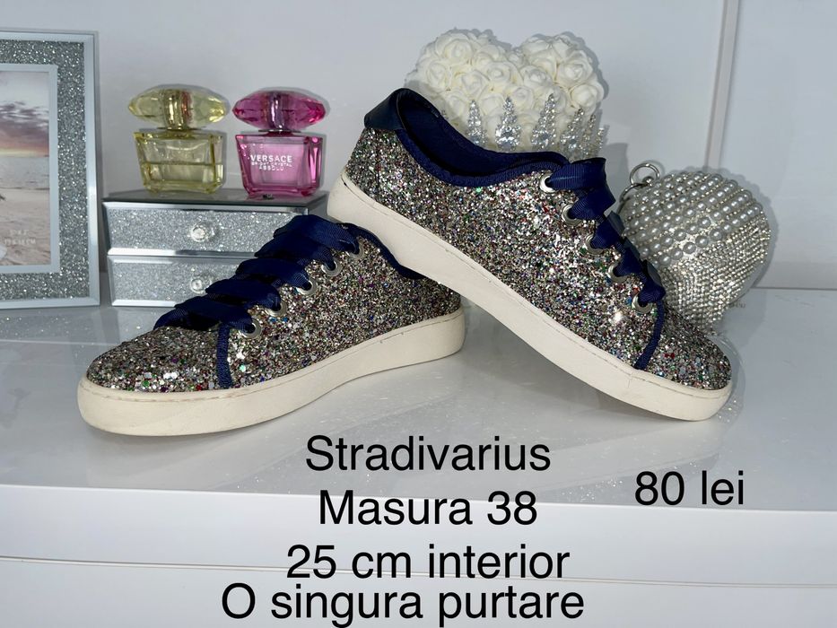 Incaltari stradivarius cu sclipici