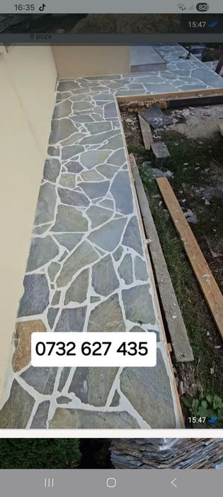 Vând Piatră Naturală (Marmură, Granit, Travertin) + Montaj Rapid
