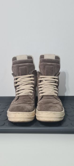 Rick owens geobasket brown suede opium y2k