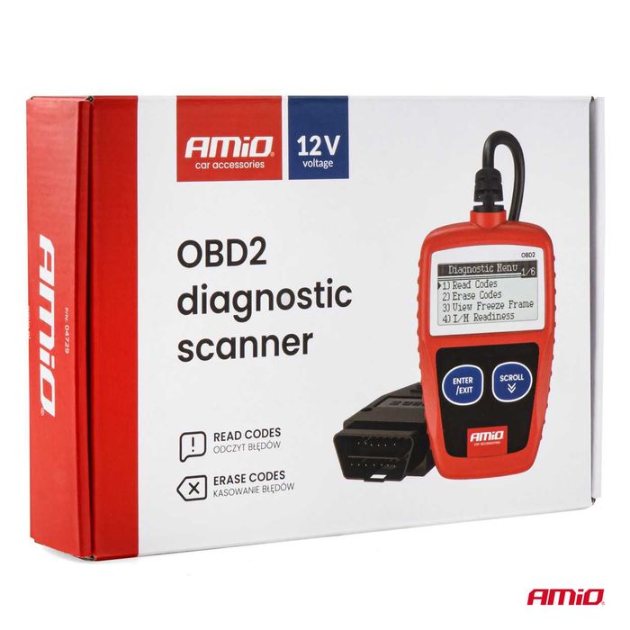 Професионален OBD2 Диагностичен Скенер AMiO – Автотестер ПОЛСКИ