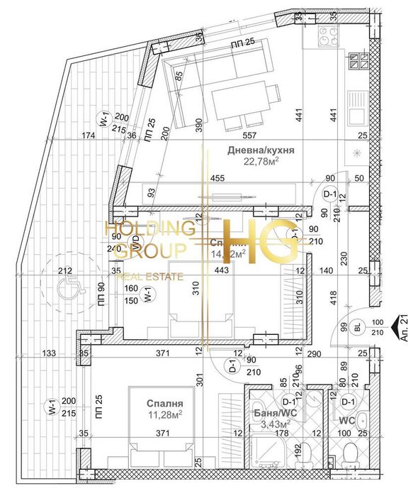 Продава се Тристаен апартамент в Варна, Изгрев - 108 кв.м за 1560 €/кв.м - Снимка #1