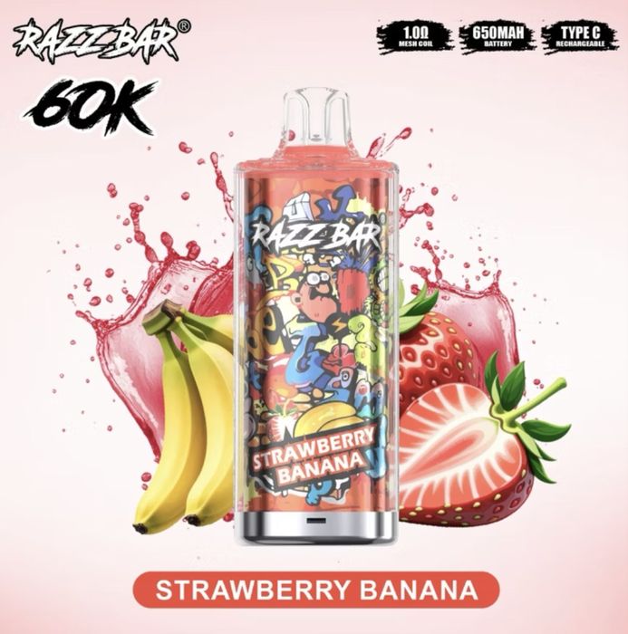 Vape 60.000 puffs razzbar model nou