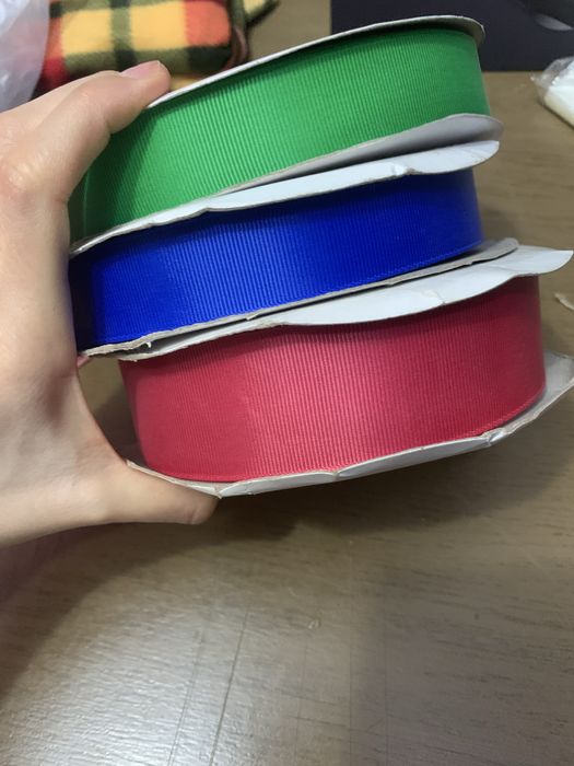 Ленты атласные репсовые новогодние