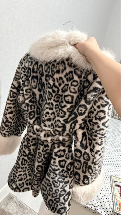 Леопардовая искусственная шуба