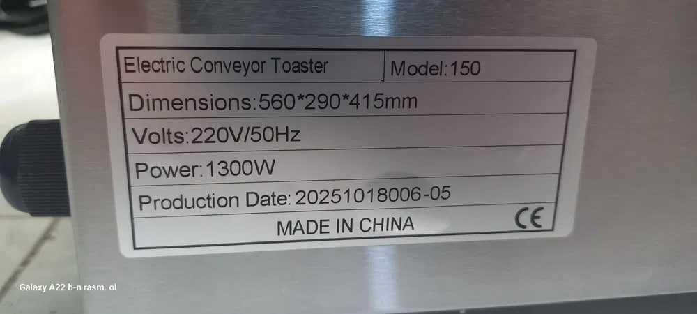 Elektr.onniy non qizdiradigan aparat jixoz.i Electric conveyor toaster