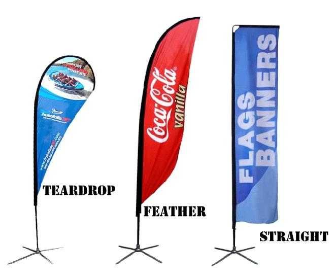 Плажен флаг с пилон с надпис или изображение