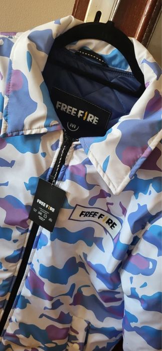 Geaca de iarna Free Fire New Age, model exclusiv, albastru-alb, M,noua