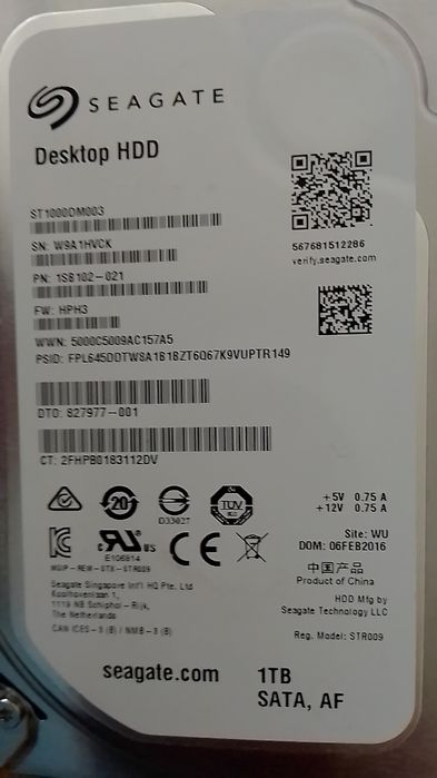 HDD 1tb Seagate ST1000DM003