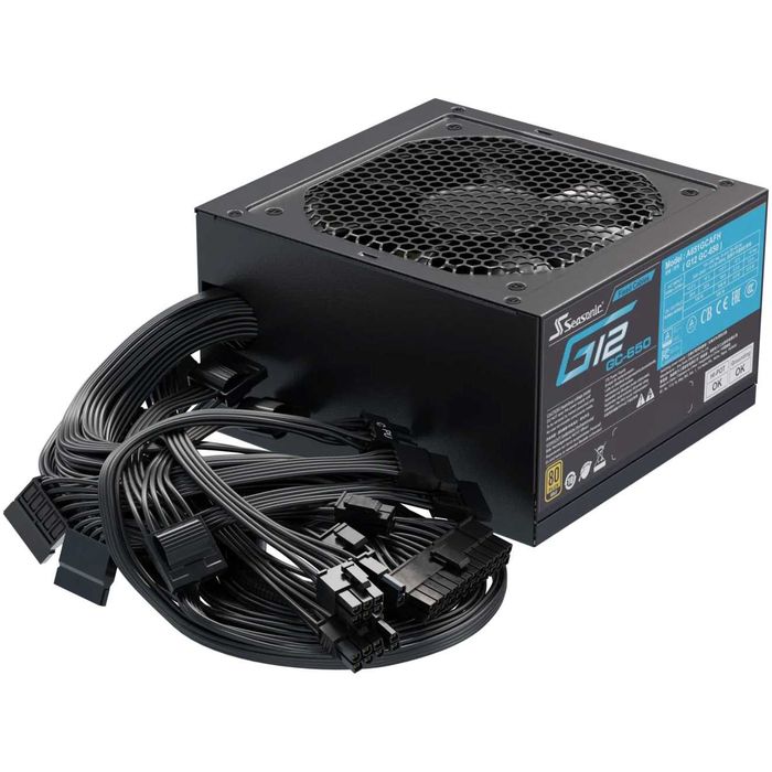 Sursa Seasonic G12 GC-650 (2024), 80+ Gold, Cabluri fixe, 650W, Negru