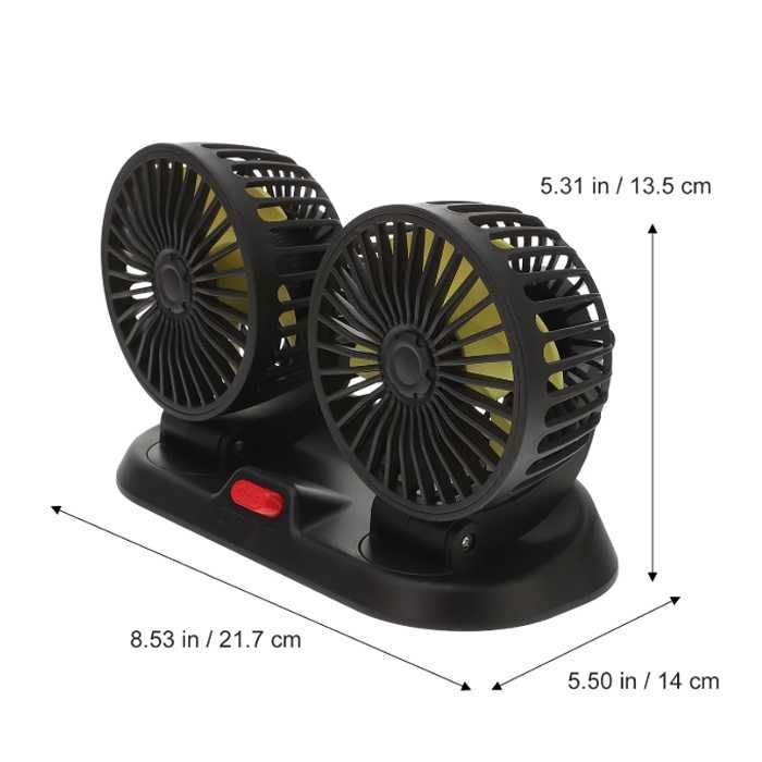 Вентилатор за кола, 2 варианта на 12V или USB