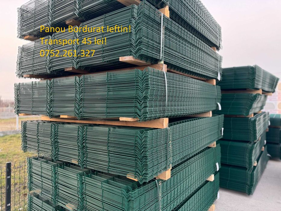 plasa/ panou bordurat /TEAVA/ STALP 3.5-4.9MM/Zincat /Verde/Gri