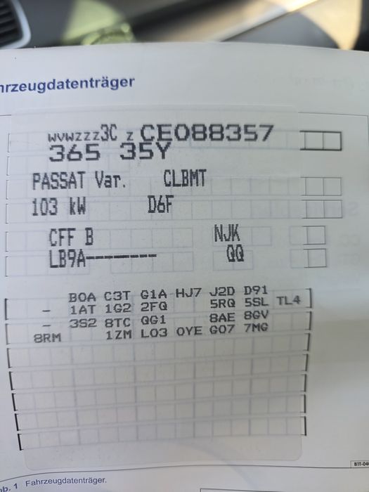 B.Motor passat b7 cff cffb + kit injectie la proba pe masina DSG NJK