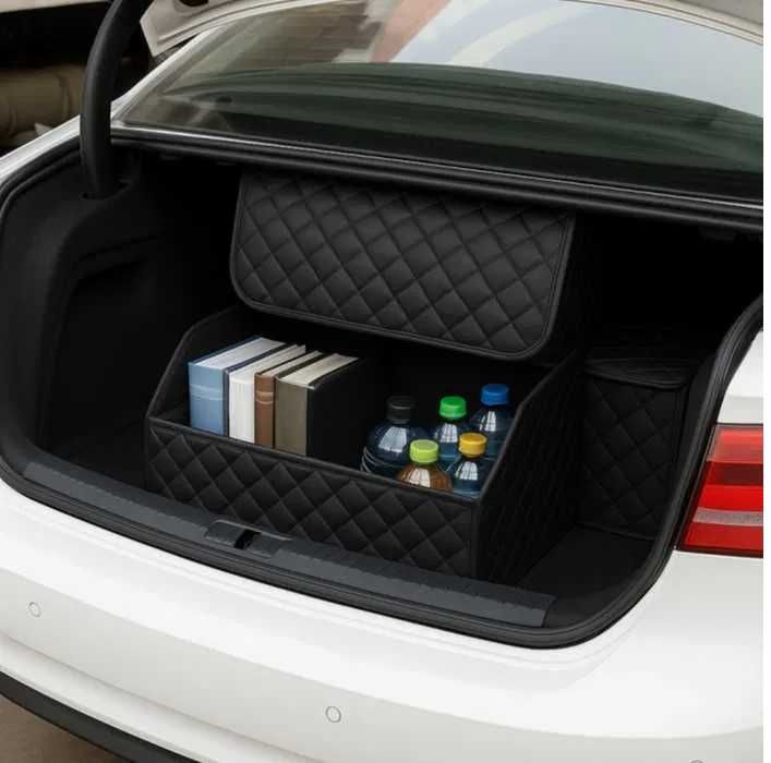 LUX кожен органайзер Mercado Trade, Сгъваем, Черен, Различни размери