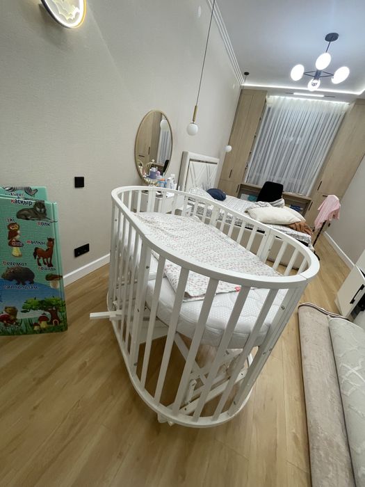 Манеж кровать трансформер, качели