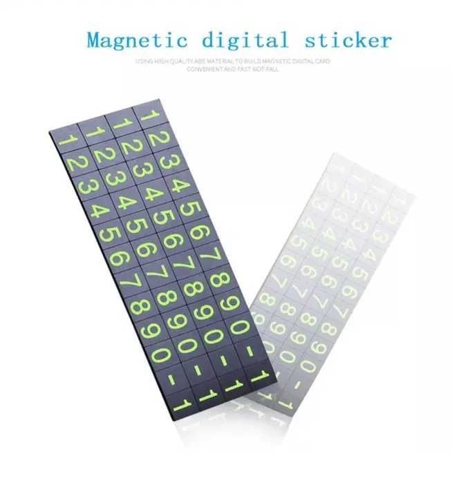 Suport numar telefon pentru bord parbiz retractabil negru