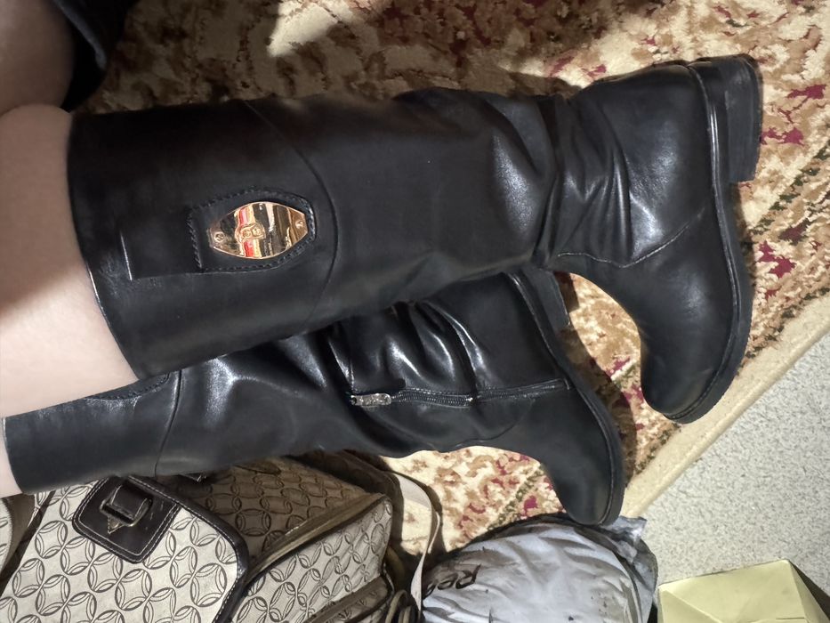 Сапоги кожаные осень весна