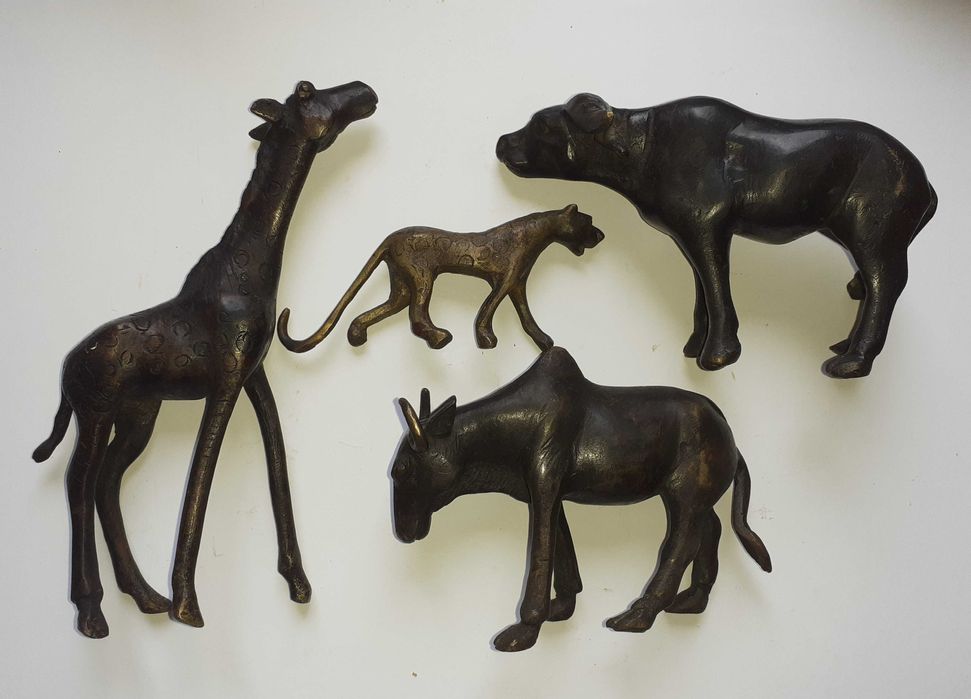 Figurine decorative animale, bronz, Burkina Faso, lot 4 bucăţi