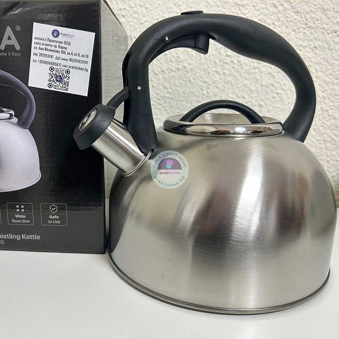 Чайник от неръждаема стомана FLORIA 3 л – полиран външен вид