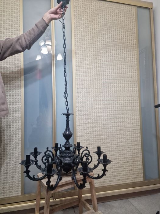 Люстры хрустальные в золоте и бронзовые