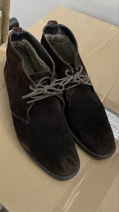 Ботинки зимние замшевые