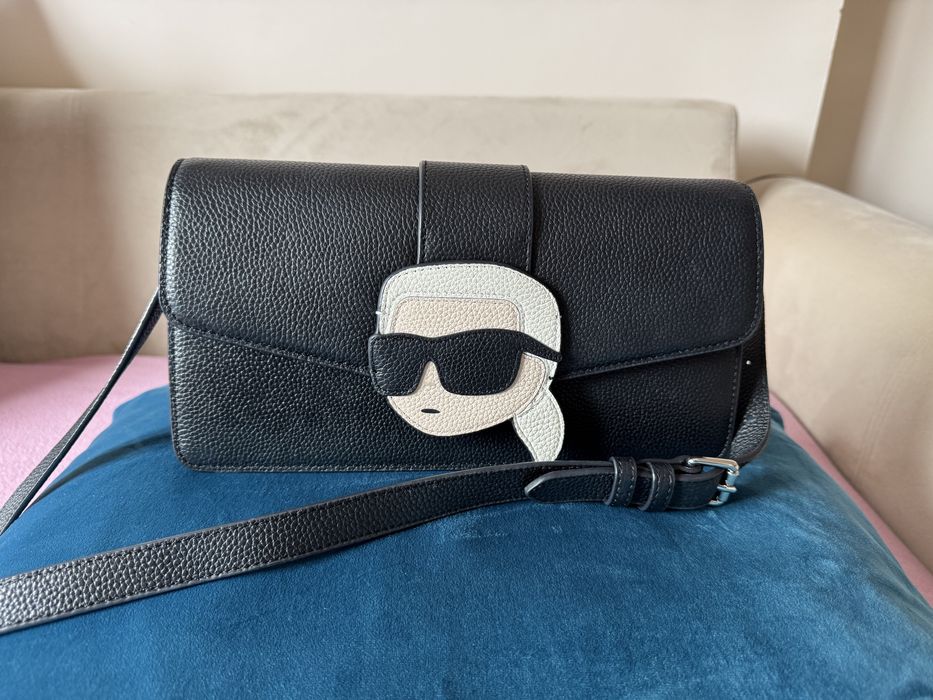 100% Оригинална Кожена чанта Karl Lagerfeld