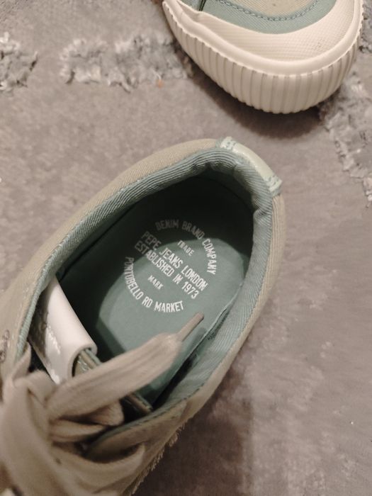 Нови Pepe jeans кецове зелени кецове с ресни маркови сникърси 38 номер