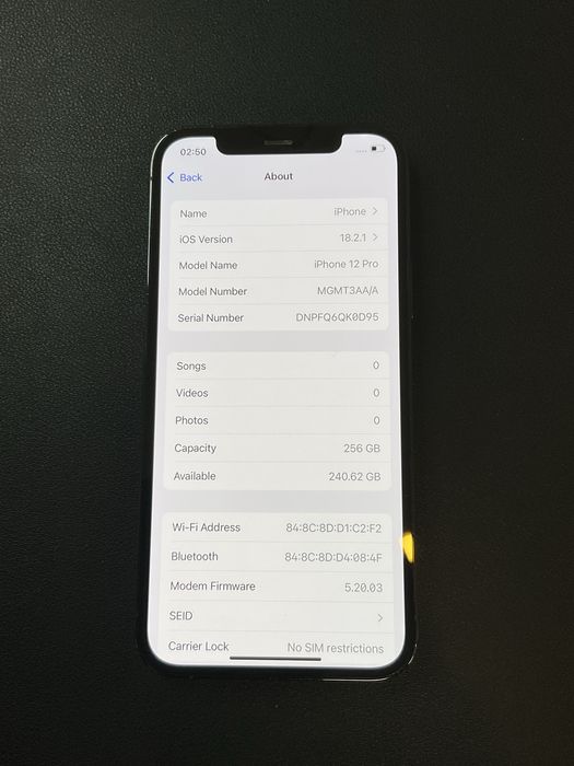Apple iphone 12 PRO 256GB ID-XXL5611