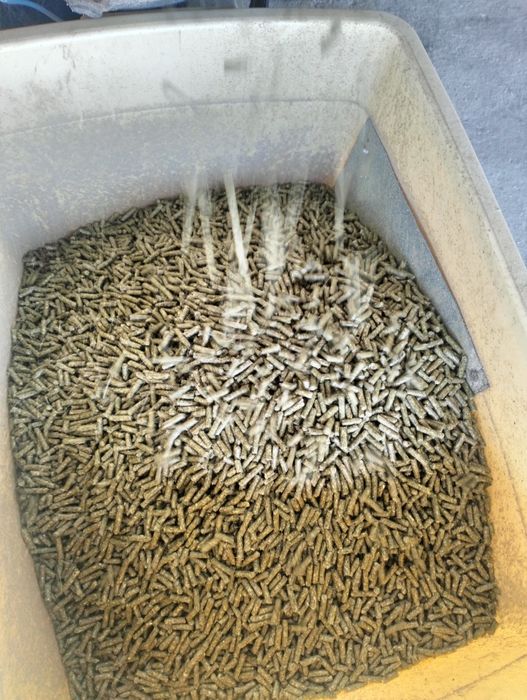 Қуёнлар учун гранула ем